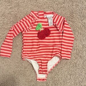 Red Striped Kids One Piece by